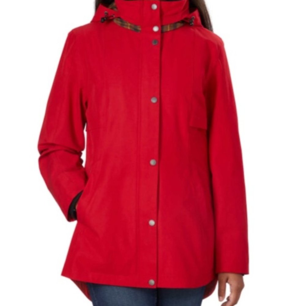 Pendleton Hooded Waterproof Raincoat Red Small NWT